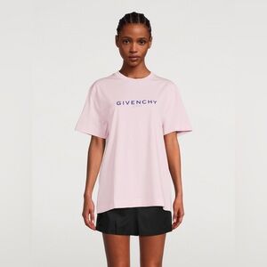Givenchy Paris Light Pink T-Shirt women size XS GIVENCHY Reverse Logo T-Shirt